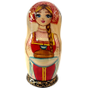 Poupées traditionnelles russes "Fille russe  avec brioche "- 5 pièces.