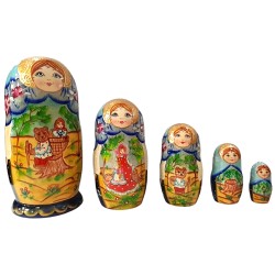 Matriochka-Poupées russes "Macha et ours  "