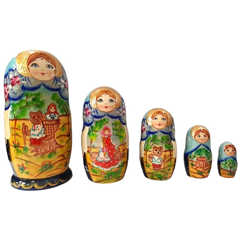 Matriochka-Poupées russes "Macha et ours  "