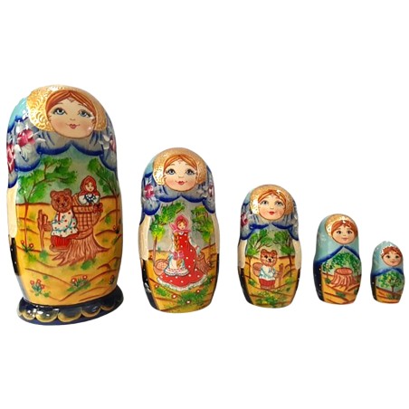 Matriochka-Poupées russes "Macha et ours  "