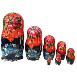 Poupées russes -matriochka de  collection  "Troyka" à 7 pcs.