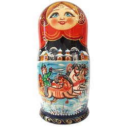 Poupées russes -matriochka de  collection  "Troyka" à 7 pcs.