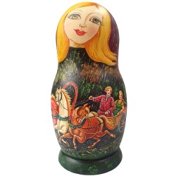 Poupées russes (Matriochka) de collection " Troyka " à 5 pcs.