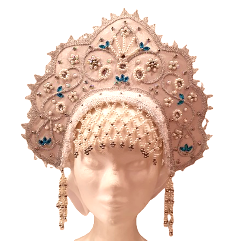 Coiffe russe -kokochnik  "  La reine des Neiges "