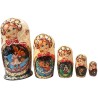 Poupées russes (Matriochka) de collection " Oiseau de feu " à 5 pcs.
