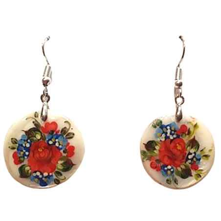 Boucles d''oreilles "les fleurs". Ecole Mstera.