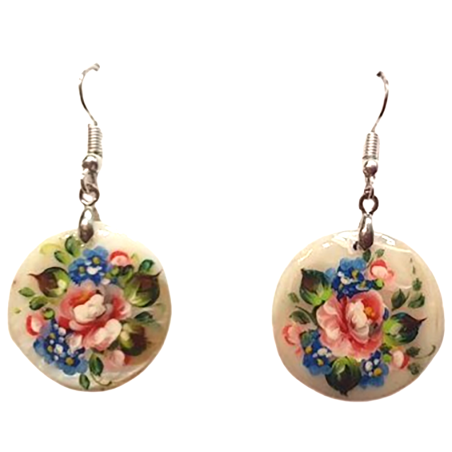 Boucles d''oreilles "les fleurs". Ecole Mstera.