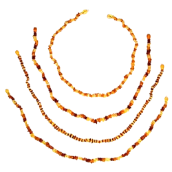 Collier en ambre naturel pour dame.