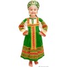 5-6 ans. Costume "Dachenka" pour fille. Couleur vert.