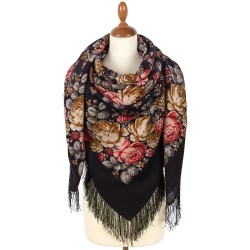 Châle traditionnel russe" Conte de fées de fleurs" .