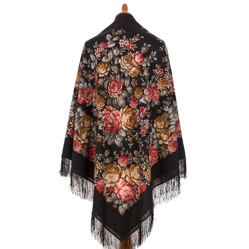 Châle traditionnel russe" Conte de fées de fleurs" .