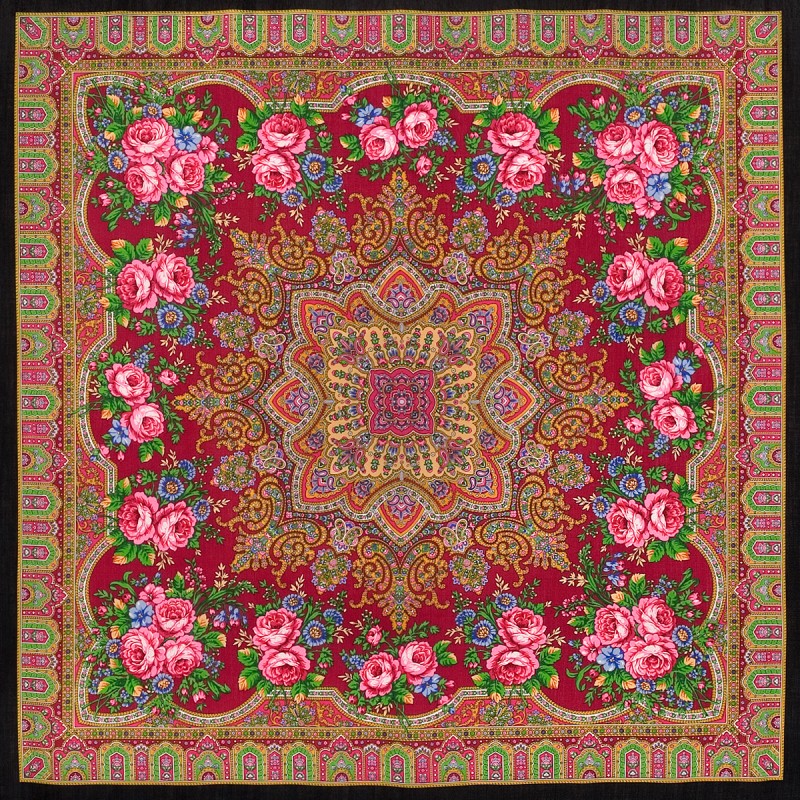 Châle traditionnel russe" Muse mystérieuse".