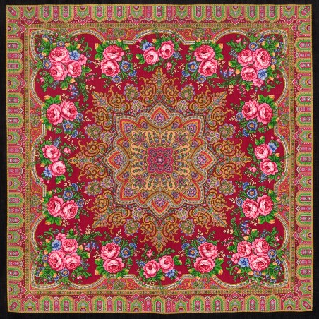 Châle traditionnel russe" Muse mystérieuse".