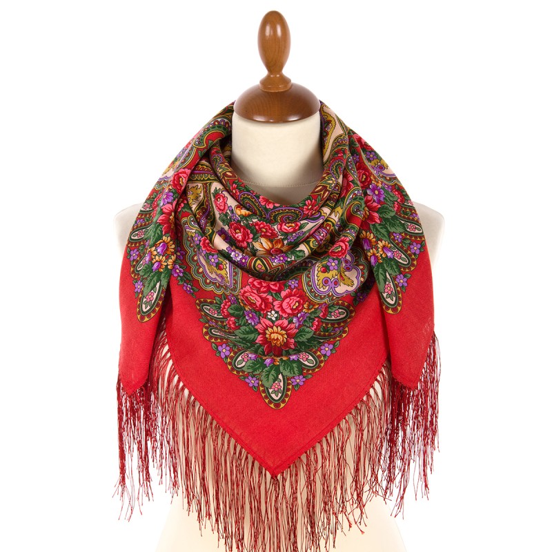 Châle traditionnel russe "Jubilé".