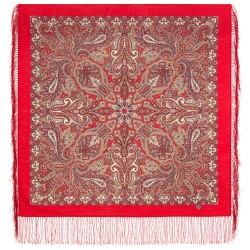 Châle traditionnel russe "Les rêves deviennent réalité".