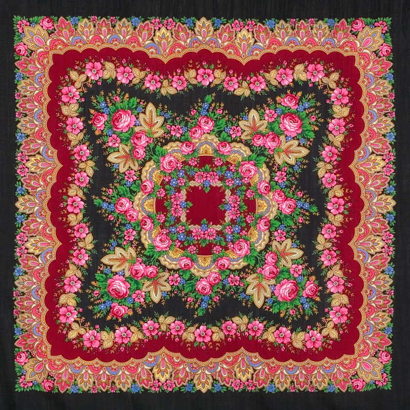 Châle traditionnel russe " Romantique ".