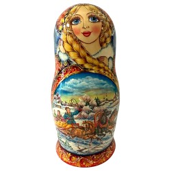 Poupées russes de collection - Matriochka  "Troyka"- 7 Pcs.