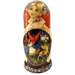 Poupées russes -matriochka de  collection  "Oiseau de feu" à 7 pcs.
