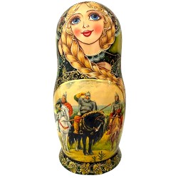 Poupées russes de collection - Matriochka  "Trois héros"- 7 Pcs.