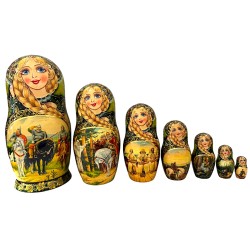 Poupées russes de collection - Matriochka  "Trois héros"- 7 Pcs.
