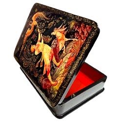 Boite laquée  "OISEAU de FEU ".