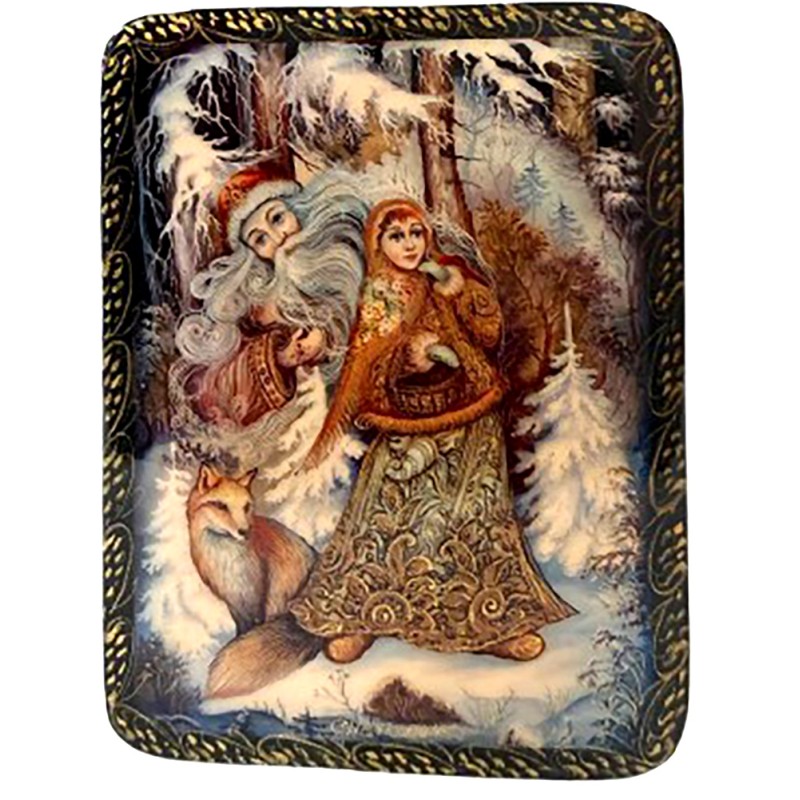 Boite laquée  "Fille des neiges".