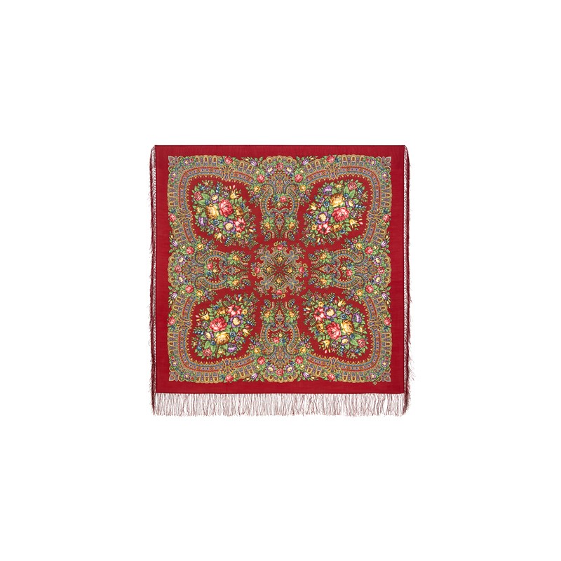 Châle traditionnel russe "Image mignonne".