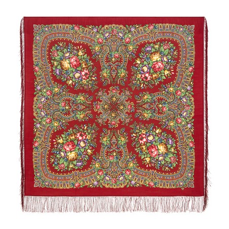 Châle traditionnel russe "Image mignonne".