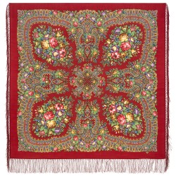 Châle traditionnel russe "Image mignonne".