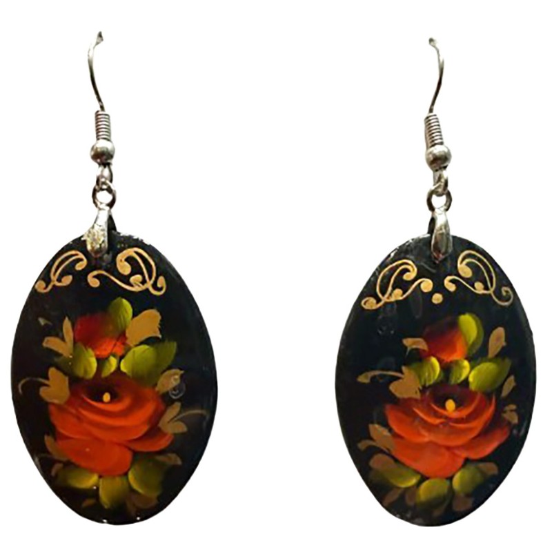 Boucles d''oreilles "les fleurs". Ecole Mstera.