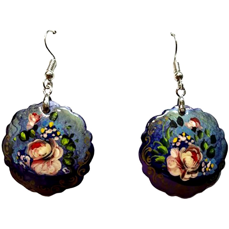 Boucles d''oreilles "les fleurs". Ecole Mstera.