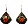 Boucles d''oreilles "les fleurs". Ecole Mstera.