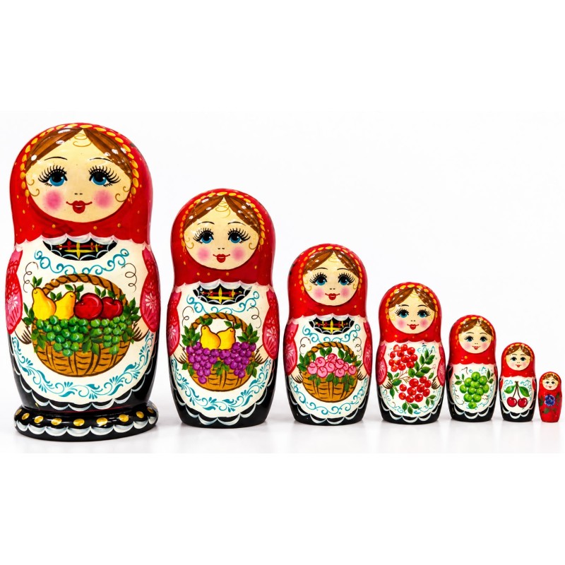 Poupées russes  "Matriochka  aux fruits" - 7 Pcs.