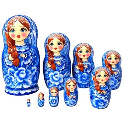 Poupée russe "GJEL"  à 10 pcs.