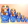 Matriochka-Poupées russes "Gjel " - 5 pièces.